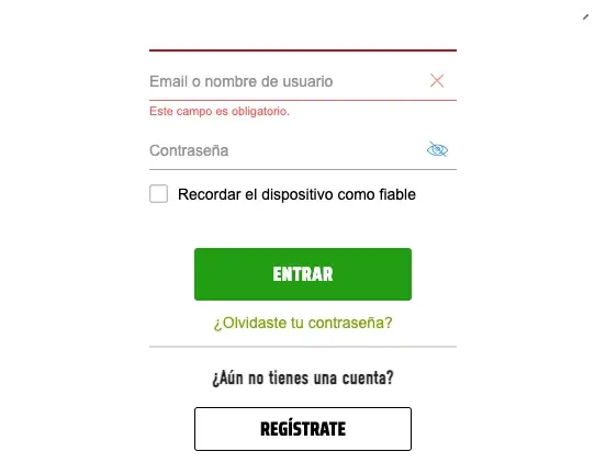 inicio de sesion de cuenta